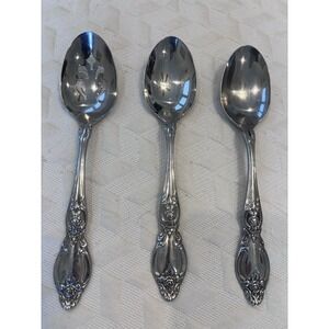 Oneida FREDERICK II 8.5 Serving Spoons (3) Stainless Heirloom Glossy‎ Silverware
